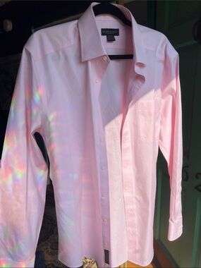 Wilkes & Riley NEW Pink Men's Dress Shirt 100% cotton- tailored fit